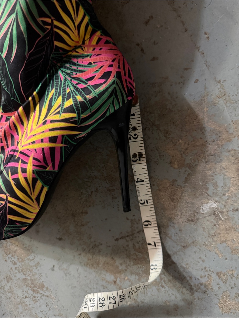 Tropical Print Pointed-Toe Stiletto Boots - Multicolor, 10, fits 9.5/10 - Picture 9 of 11